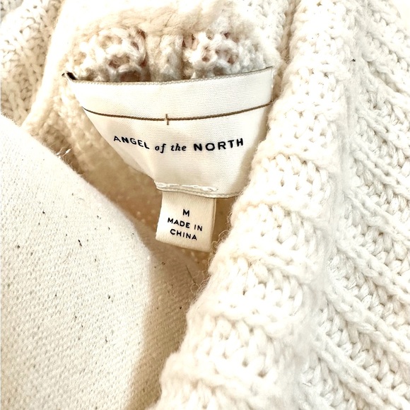 ANTHROPOLOGIE x Angel of the North Cowl Turtleneck Slvls Sweater in Ivory — M - Picture 6 of 6